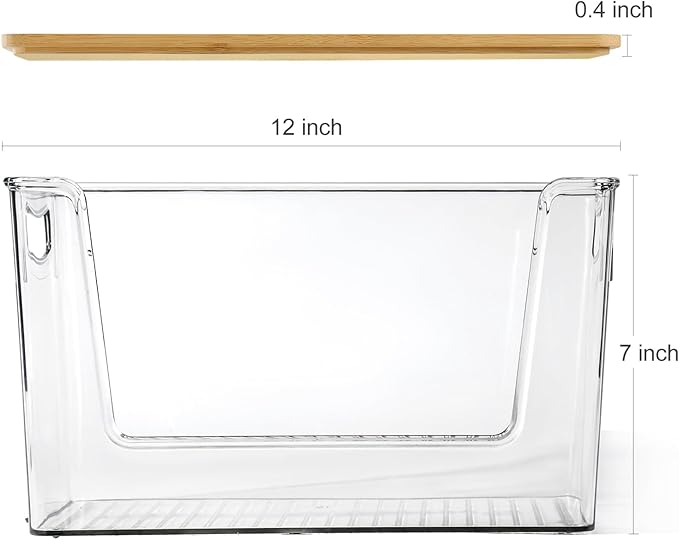 Pantry Organizers Storage, 2 Pack Stackable Kitchen Counter Bins - Image 7