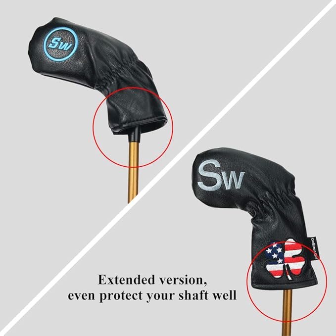 CRAFTSMAN GOLF 11pcs /Set USA US Flag Clover Leather Left Right Black White - Image 4