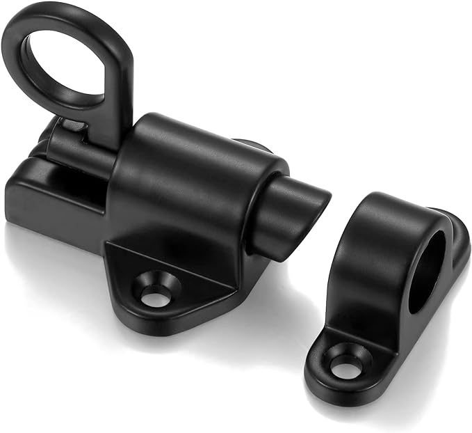 3 Packs Self-Closing Latches，Black Spring Door Lock，Resilient Bolt Latch - Image 6