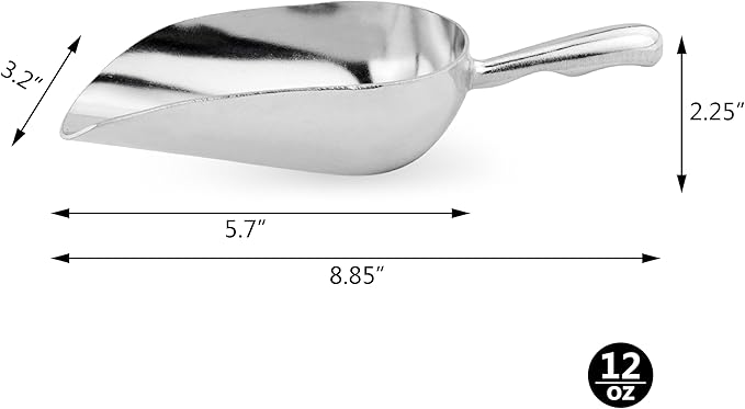 New Star Foodservice 34523 One-Piece Cast Aluminum Round Bottom Bar Ice Flour - Image 2