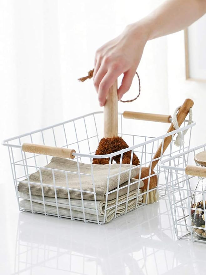 LeleCAT White Wire Baskets for Organizing - Image 8