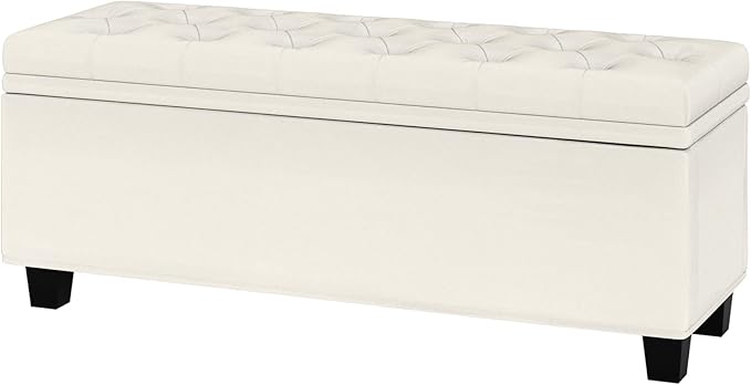 Maupvit Ottoman with Storage, Ottoman Bench with Lift Top, Upholstered Storage - Image 7