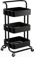 Pipishell 3 Tier Mesh Utility Cart, Rolling Metal Organization Cart by Pipishell