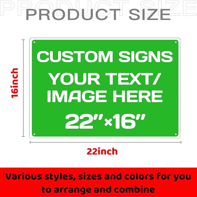 Custom Street Sign, Aluminum Weatherproof Metal Sign Multiple Sizes Custom - Image 2