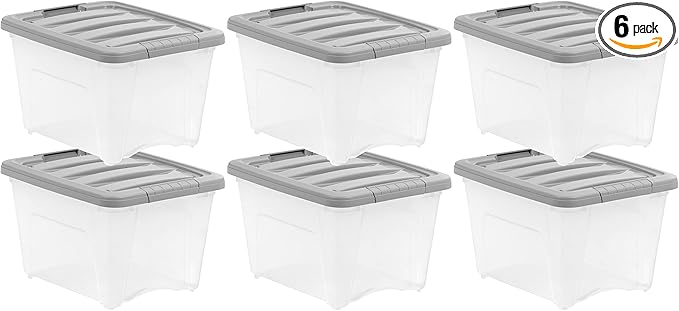Amazon Basics Plastic Storage Containers by AmazonBasics