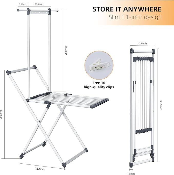 Clothes Drying Rack, Foldable Laundry Rack - Image 5