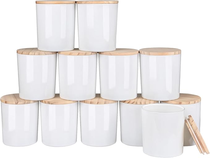 Thick Candle Jars for Making Candles 12 Pcs, 14 OZ Empty Jars by Showin