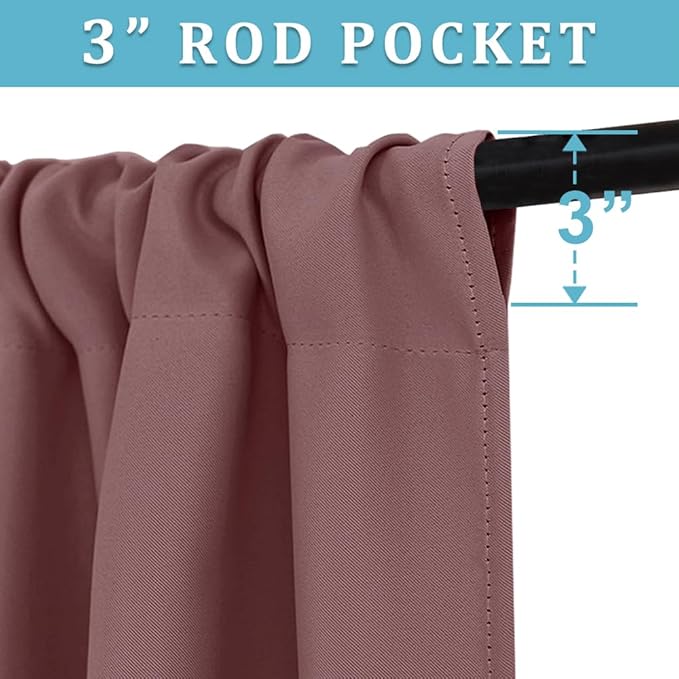 RYB HOME Small Curtains Blackout - Image 2