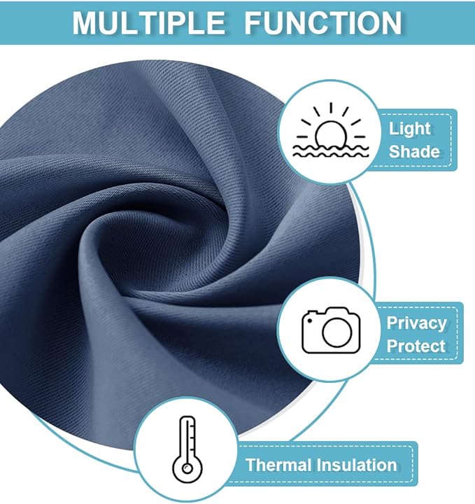 RYB HOME Blackout Curtains for Kitchen, Over Sink Privacy Curtains Window Decor - Image 5