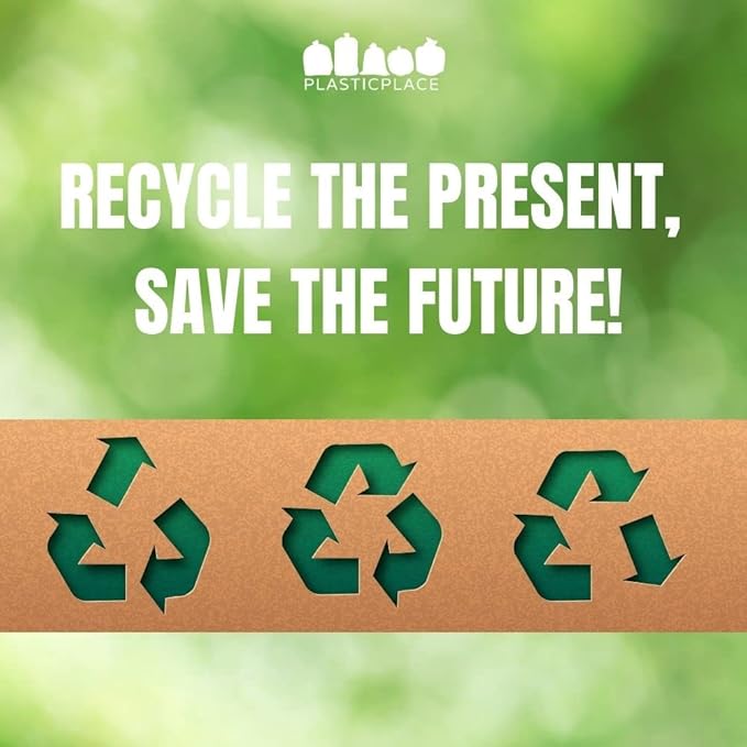 Plasticplace 30-40 Gallon Recycling Trash Bags │ 1.2 Mil│ Blue Garbage Bag - Image 4