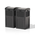 Patiowell 36 Gallon Outdoor Trash Can, Resin Outdoor Garbage Can by Patiowell