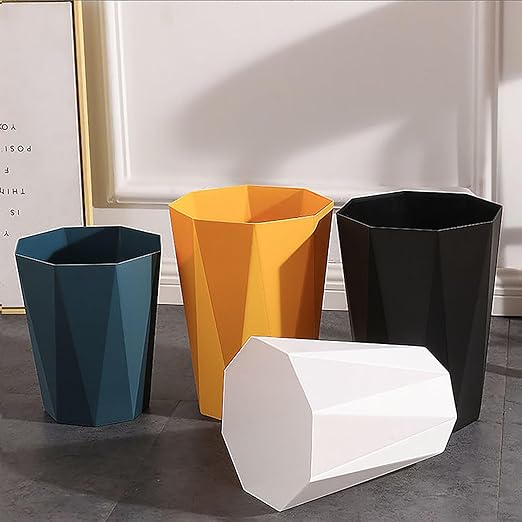 Small Trash Can 2 Pack Bathroom Garbage Can 2.6 Gallon Waste Basket - Image 3