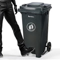 32 Gallon Step-On Large Outdoor Trash Can by PlasticPrince