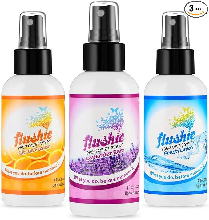 Flushie Pre-Toilet Spray Travel Size Toiletries Bathroom Spray by FlushiePre-ToiletSpray