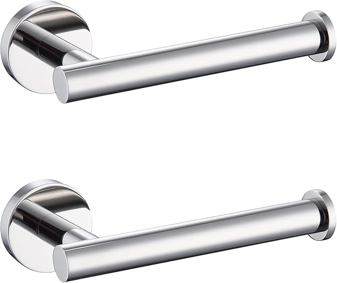 TASTOS Toilet Paper Holder SUS304 Stainless Steel Round Size Polished Chrome 2 by TASTOS