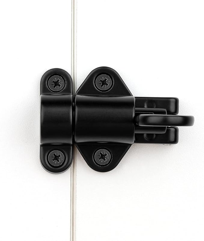 4 Packs Self-Closing Latches，Black Spring Door Lock，Resilient Bolt Latch - Image 4
