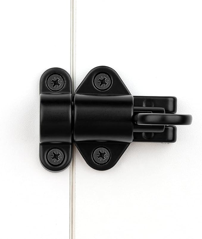 5 Packs Self-Closing Latches，Black Spring Door Lock，Resilient Bolt Latch - Image 3