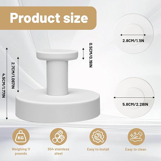 4pcs Suction Cup Hooks for Shower, Shower Towel Suction Hooks, No Drill Towel - Image 4