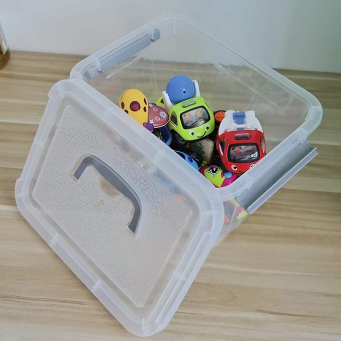 6-Pack Plastic Storage Box, 6 L Clear Storage Bins - Image 5