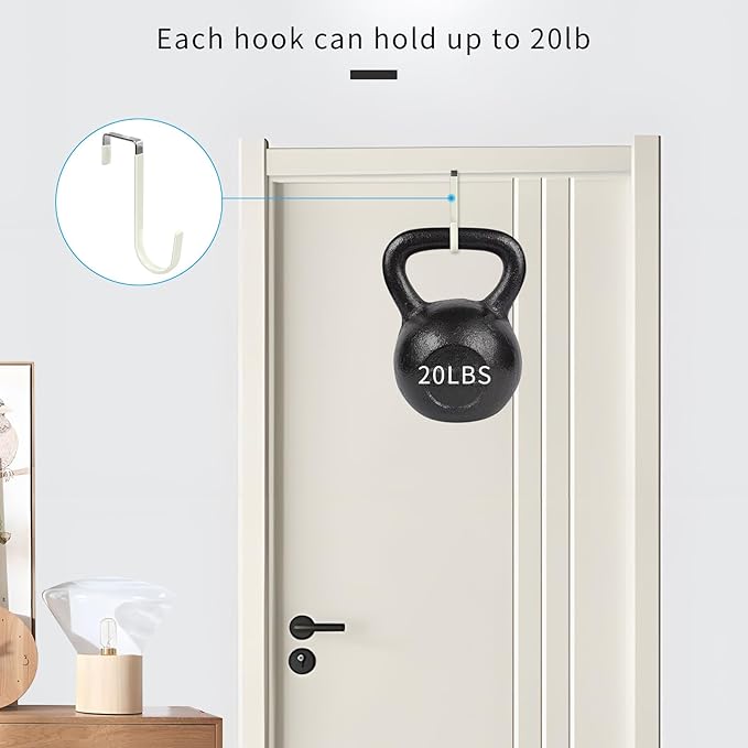 FYY Over The Door Hooks, 4 Pack Door Hangers Hooks - Image 4