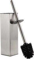 BGL Square Toilet Brush with Holder, Stainless Steel Rubber Painted Toilet Bowl by BGL