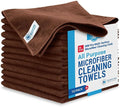 MW Pro Microfiber Cleaning Cloth | Brown | 12 Pack | 16” x 16” | Coffee by MicrofiberWholesale