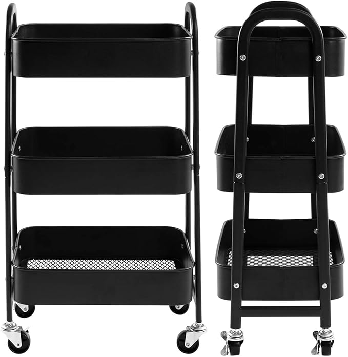 AGTEK Makeup Cart, Movable Rolling Organizer Cart - Image 9