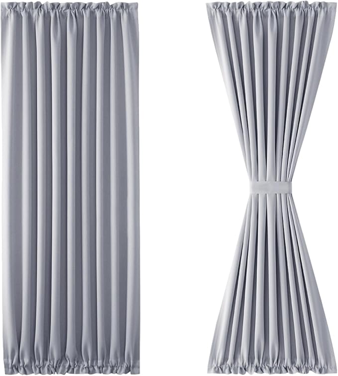 DWCN French Door Curtains – Rod Pocket Thermal Blackout Curtain - Image 7
