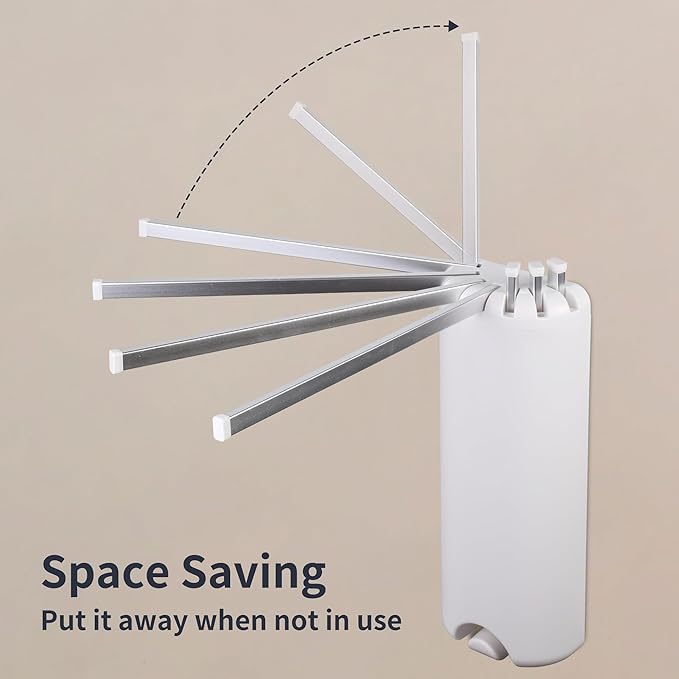 Wall Mounted Clothes Drying Rack Tripod, Foldable Drying Rack, Wall Mounted - Image 4