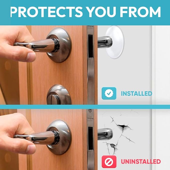 Strongest Home Door Wall Protector Clear Bumpers – 2 Inch Silicone Adhesive Pads - Image 5