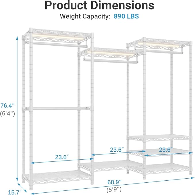VIPEK V5L Garment Rack Heavy Duty Clothes Rack - Image 6