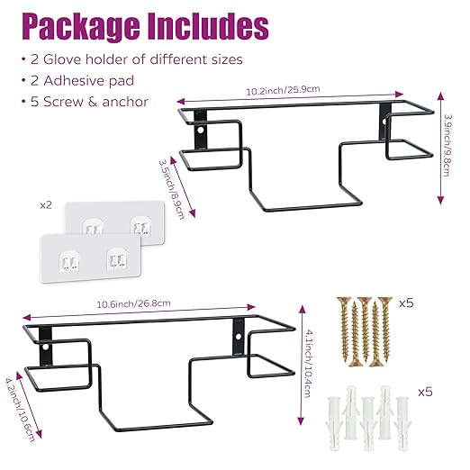Glove Box Holder 2 Pack, Disposable Glove Dispenser Wall Mount, Metal Glove - Image 3