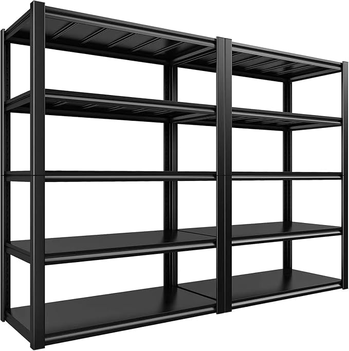 72" H Garage Shelving 2000LBS Heavy Duty Storage Shelves Adjustable 5 Tier by Howzone