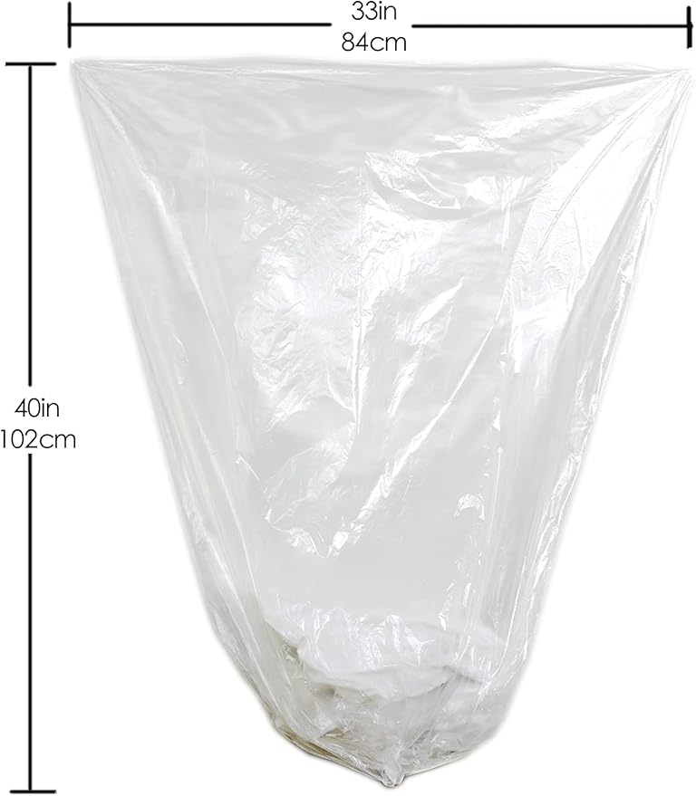 TYPLASTICS 33 Gallon Clear Trash Can Liners - Image 2