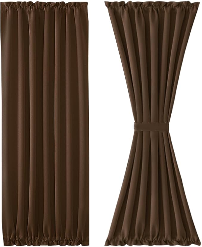 DWCN French Door Curtains – Rod Pocket Thermal Blackout Curtain - Image 7