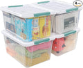 35 L Clear Large Storage Box, Plastic Storage Bins by Zerdyne