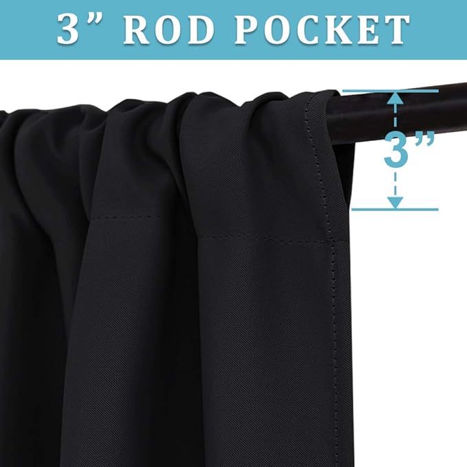 RYB HOME Blackout Curtains for Living Room, Large Window Shades for Bay Window - Image 3