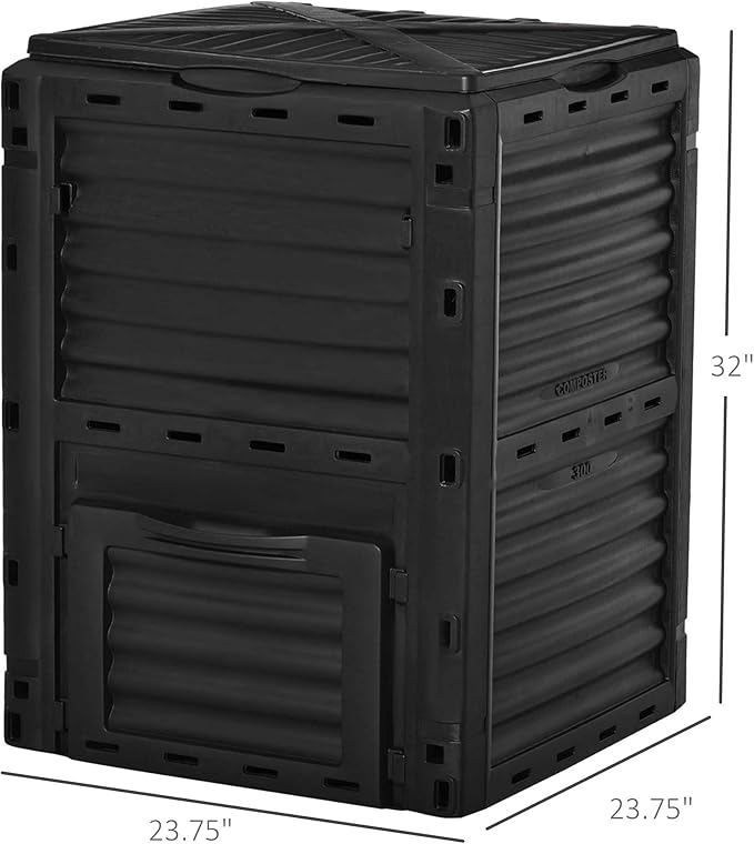 Outsunny Garden Compost Bin 80 Gallon Outdoor Large Capacity Composter Fast - Image 7