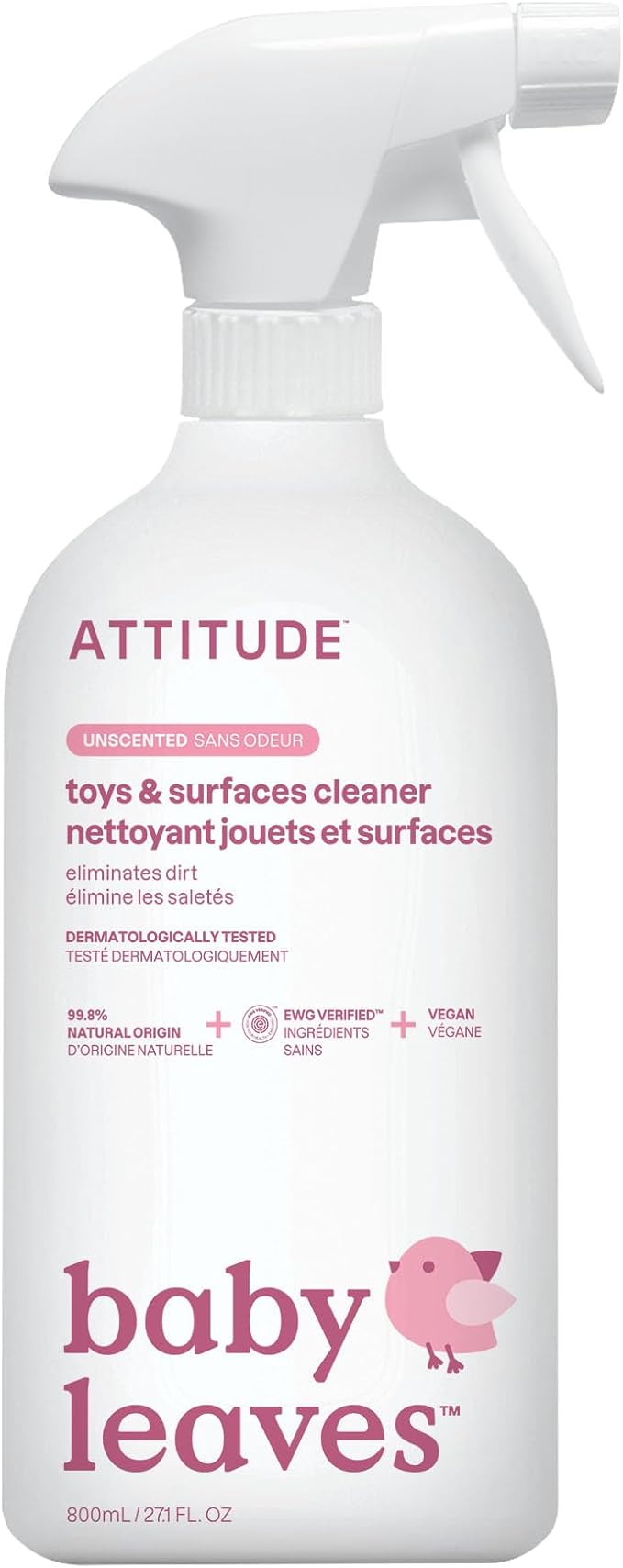 ATTITUDE Toy and Surface Cleaner, EWG Verified Multi-Surface Products, by ATTITUDE