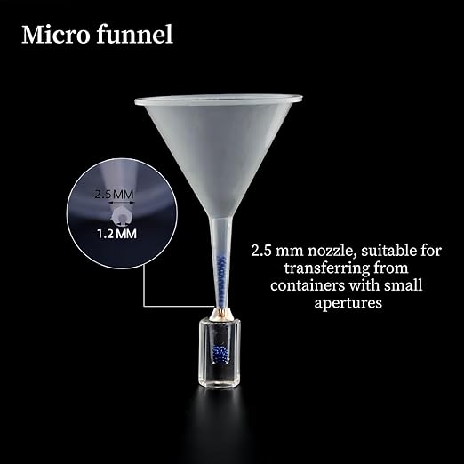 12 Pcs Small Funnel & Mini Funnel 1.57" Opening, 0.1" Narrow Tip - Image 3