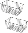 16" L x 12" W Wider Freezer Storage Organizer Baskets Container, Deep Metal by Y.Z.Bros