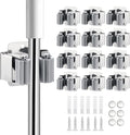 12PCS Broom and Mop Holder, Heavy Duty Garden Tool Organizer Rack Rake and by JAMEND+CLXP