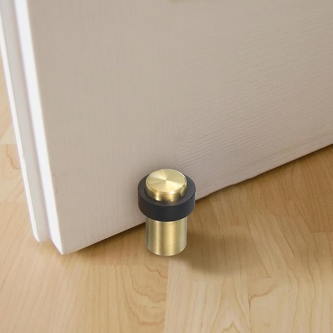 PATIKIL 2Set Round Door Stoppers, 60mm Stainless Steel Door Stop Doorstop Wedge - Image 6
