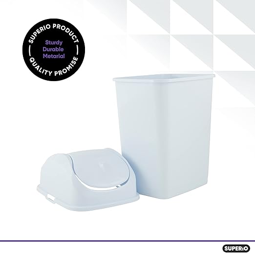 Superio Kitchen Trash Can with Swing Top Lid 9 Gallon Slim Waste Bin 37 Qt - Image 3