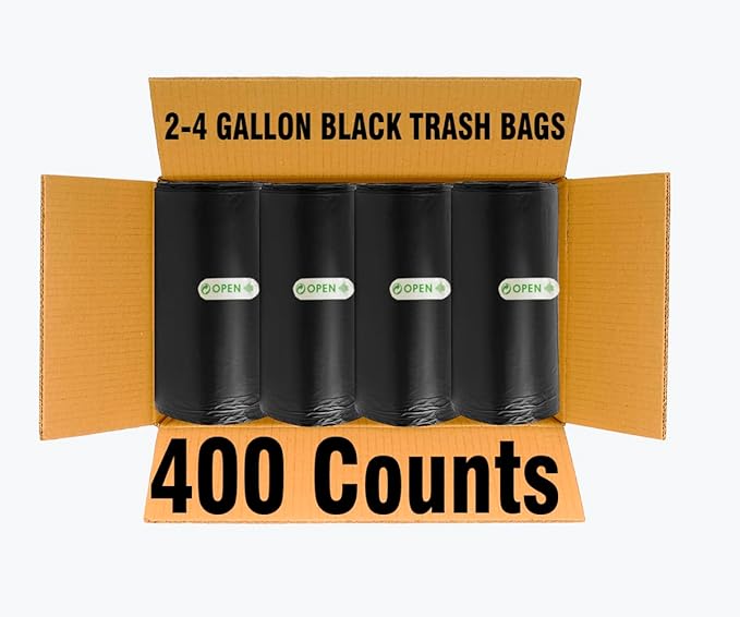 2-4 Gallon Trash Bags, Small Trash Can Bin Liners - Image 3