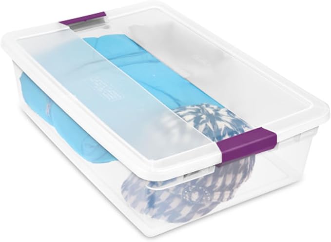 Sterilite 18-Pack 32 Quart ClearView Latch Box, Stackable Organizer Bins - Image 8