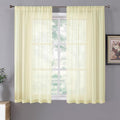Tollpiz Sheer Curtains Living Room Linen Textured Curtain Sheers Light by Tollpiz