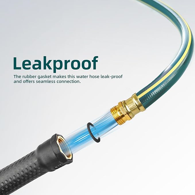 Solution4Patio Homes Green Garden Hose 3/4 in. x 25 ft. -Kink Free, No Leaking - Image 4