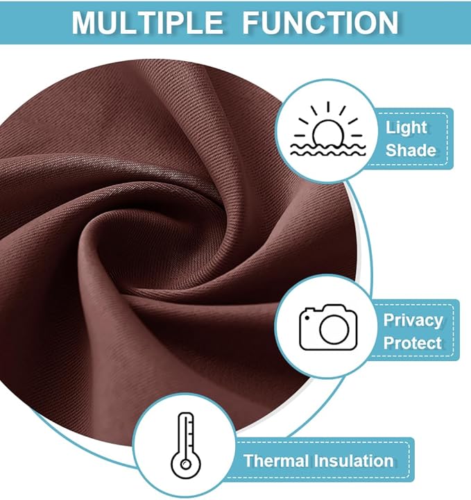 RYB HOME Rod Pocket Blackout Curtains - Image 5