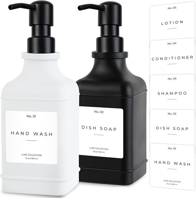Emerson Essentials Soap Dispenser, Dish Soap Bottle Dispenser, Farmhouse Hand by Emerson+Essentials
